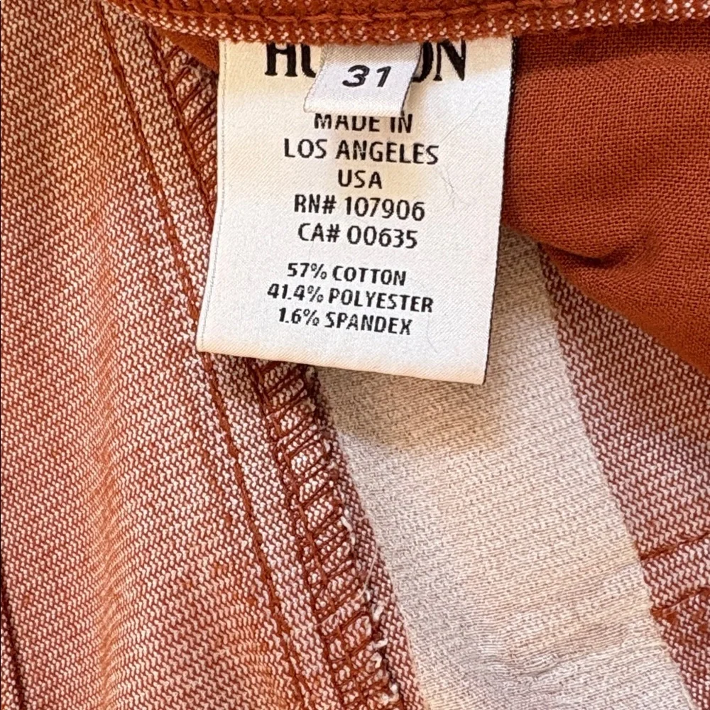 EUC Hudson Thin Wale Corduroy Jeans Rust Size 31 X 33 - Picture 6 of 8